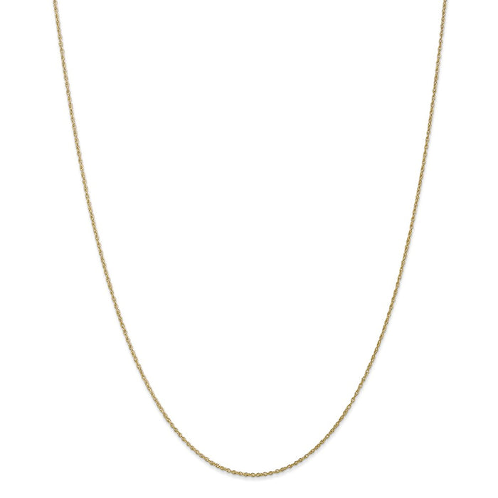 Million Charms 10k Yellow Gold, Necklace Chain, .8mm Lite-Baby Rope Chain, Chain Length: 14 inches