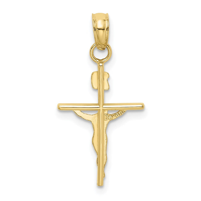 Million Charms 10K Two-Tone Inri Relgious Crucifix Pendant