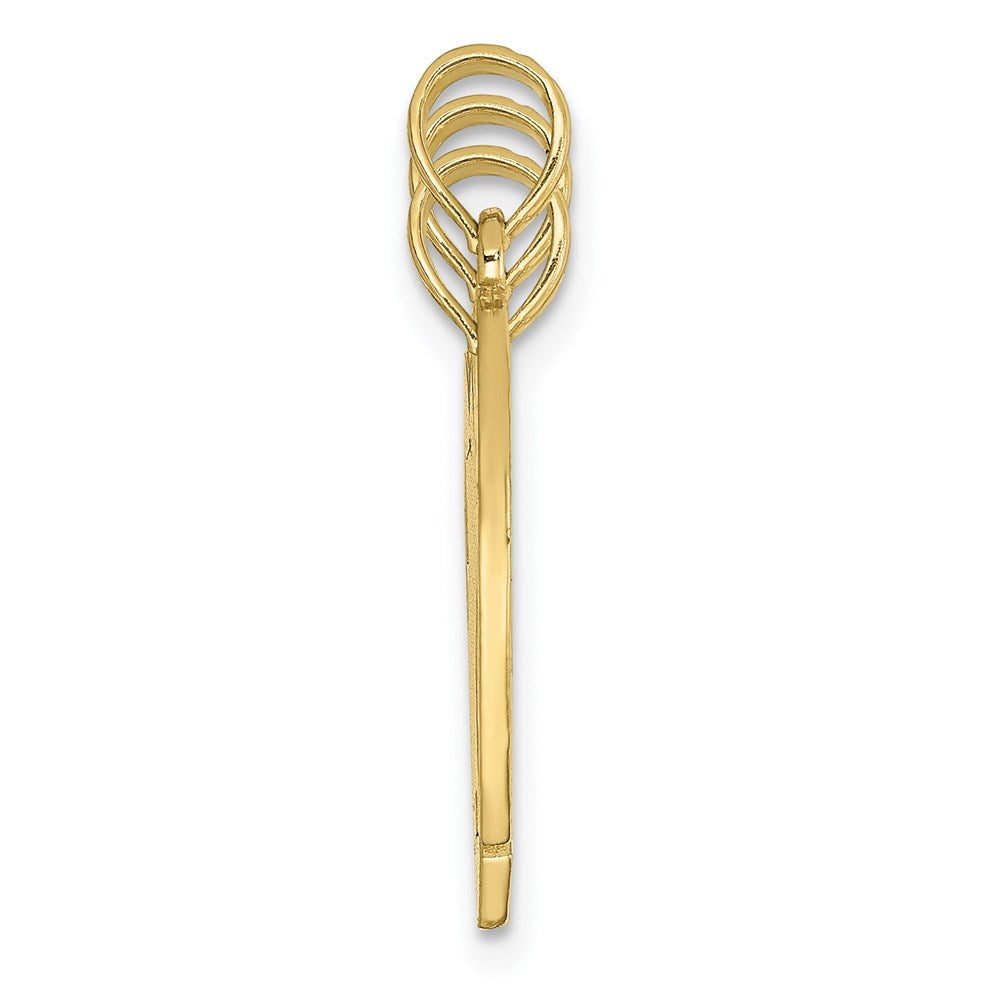 Million Charms 10K Yellow Gold Themed Break-Apart Big Sis, Mom, Lil Sis Charm