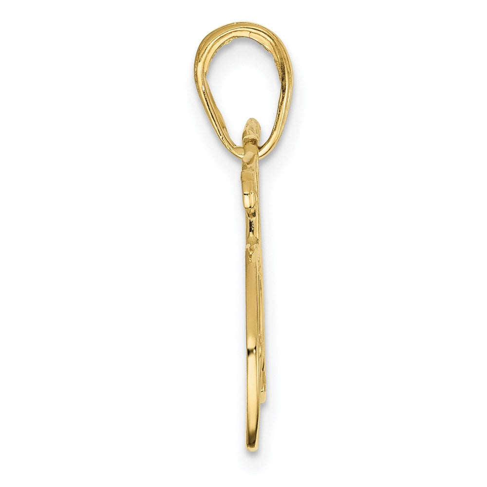 Million Charms 10K Yellow Gold Themed Polished Bicycle Charm
