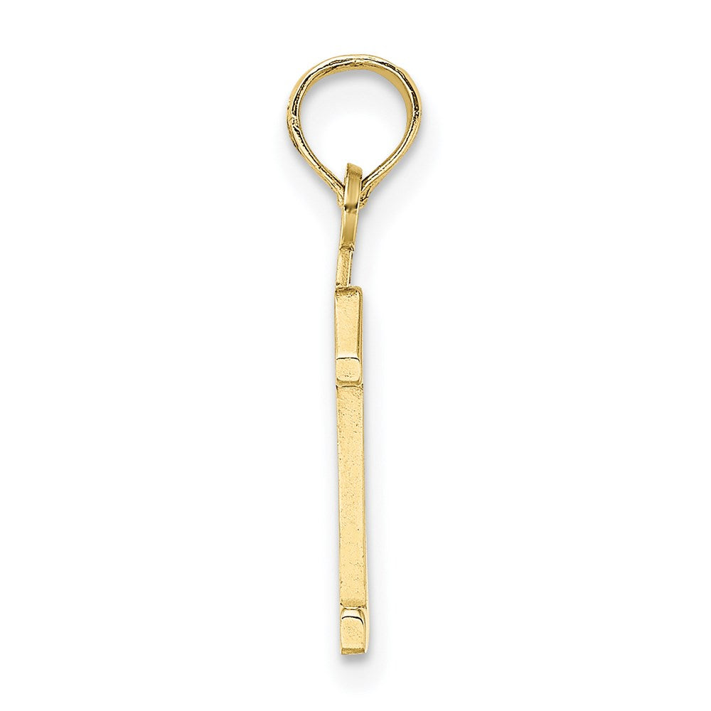Million Charms 10K Yellow Gold Themed Number 1 Block Charm