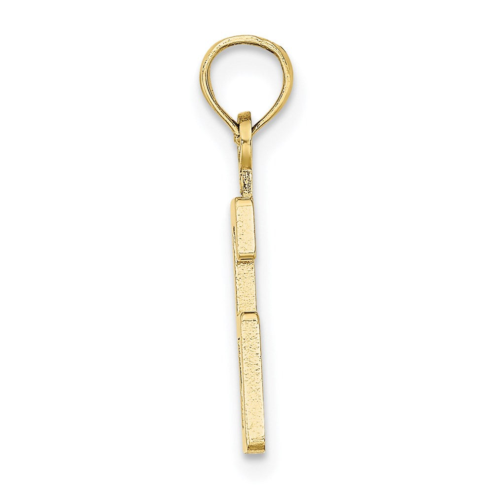 Million Charms 10K Yellow Gold Themed Number 6 Block Charm