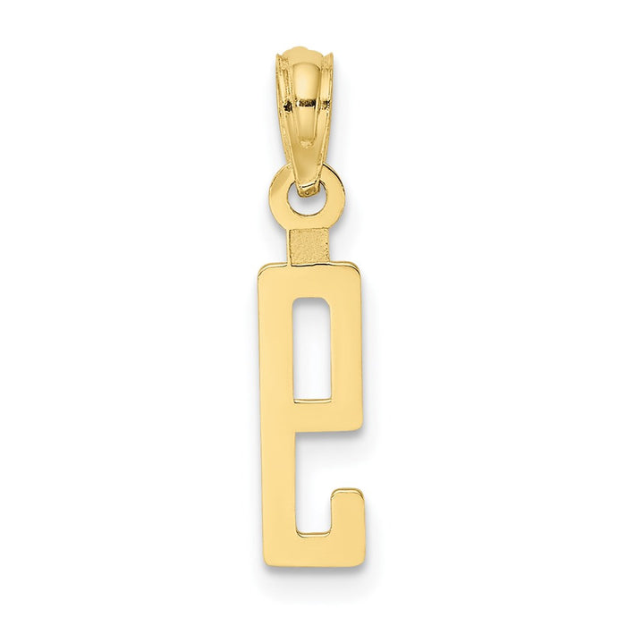 Million Charms 10K Yellow Gold Themed Number 9 Block Charm
