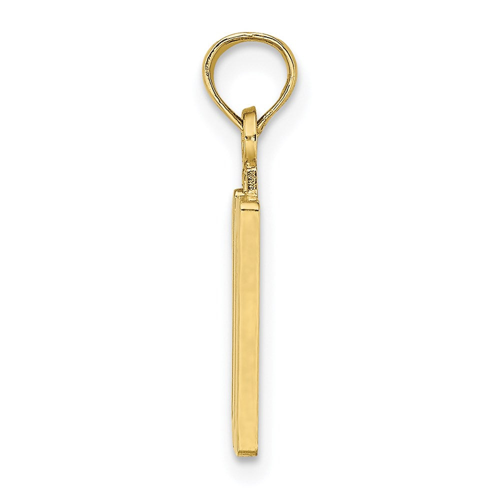 Million Charms 10K Yellow Gold Themed Number 10 Pendant