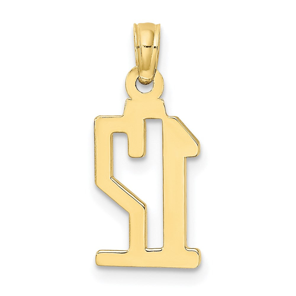 Million Charms 10K Yellow Gold Themed Number 12 Pendant