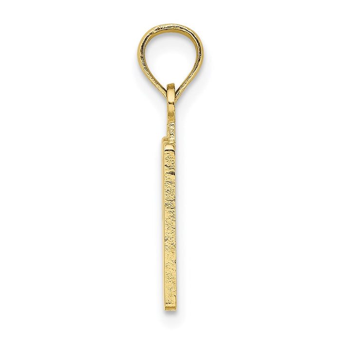 Million Charms 10K Yellow Gold Themed Number 50 Pendant