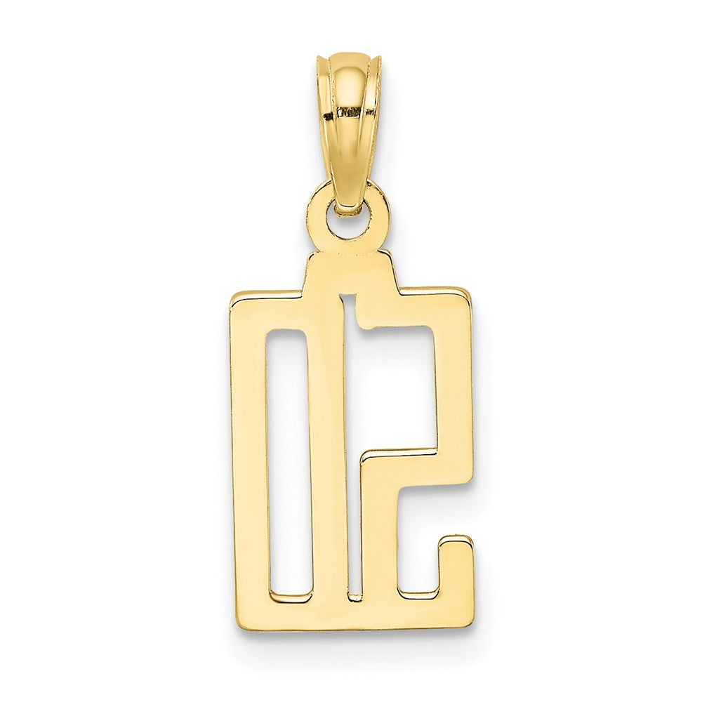 Million Charms 10K Yellow Gold Themed Number 50 Pendant