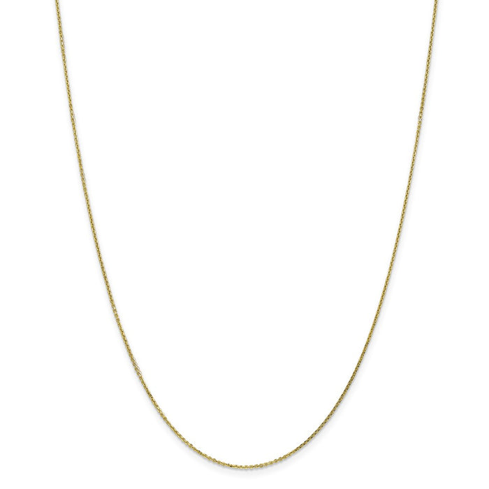 Million Charms 10k Yellow Gold, Necklace Chain, .95mm Diamond-Cut Cable Chain, Chain Length: 24 inches
