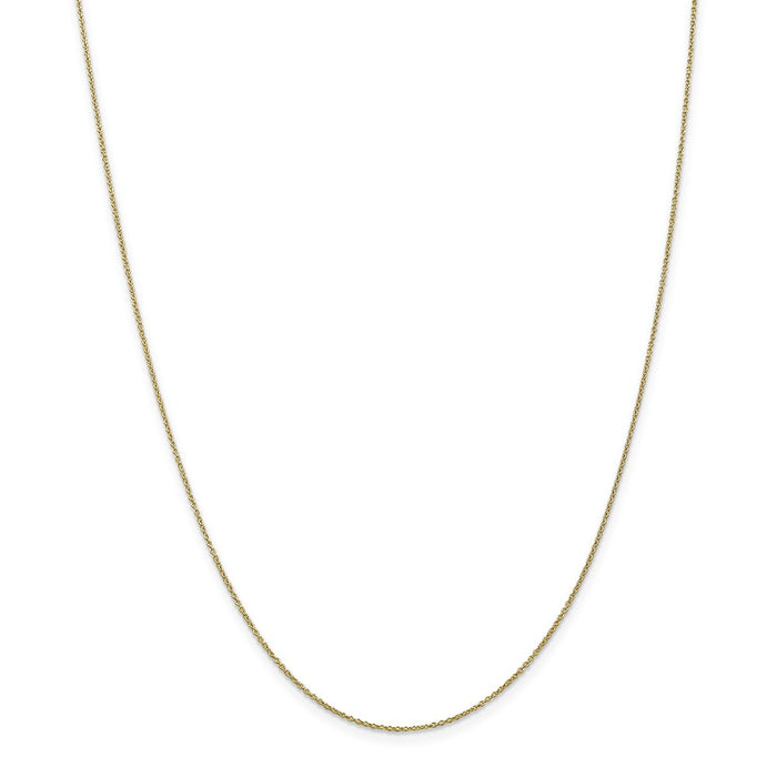 Million Charms 10k Yellow Gold, Necklace Chain, .9mm Cable Chain, Chain Length: 24 inches