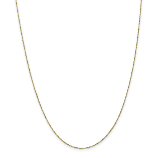 Million Charms 10k Yellow Gold, Necklace Chain, .9mm Cable Chain, Chain Length: 16 inches