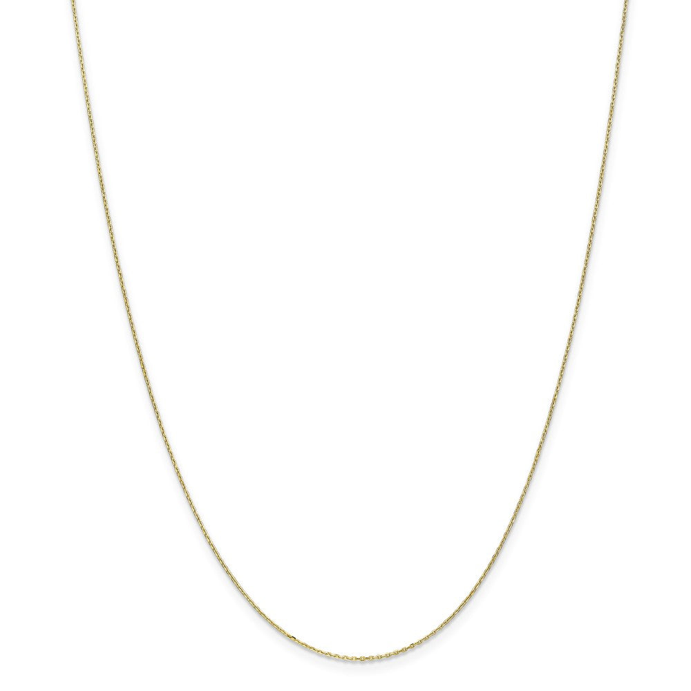 Million Charms 10k Yellow Gold, Necklace Chain, .8mm Diamond-Cut Cable Chain, Chain Length: 14 inches