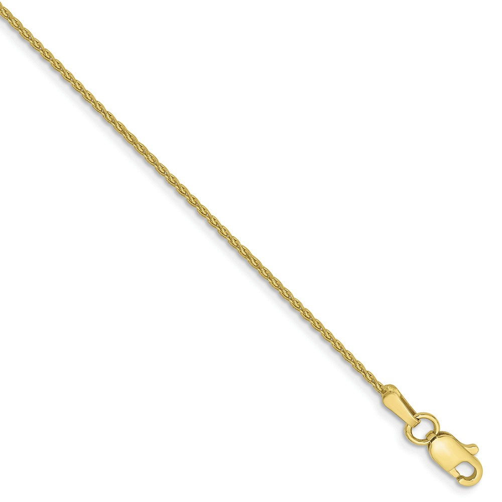 Million Charms 10k Yellow Gold 1.2mm Parisian Wheat Chain, Chain Length: 7 inches