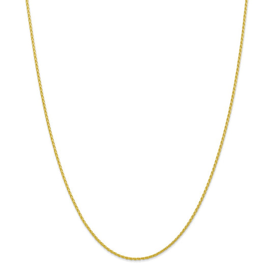 Million Charms 10k Yellow Gold, Necklace Chain, 1.5mm Parisian Wheat Chain, Chain Length: 18 inches