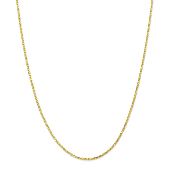 Million Charms 10k Yellow Gold, Necklace Chain, 1.75mm Parisian Wheat Chain, Chain Length: 30 inches