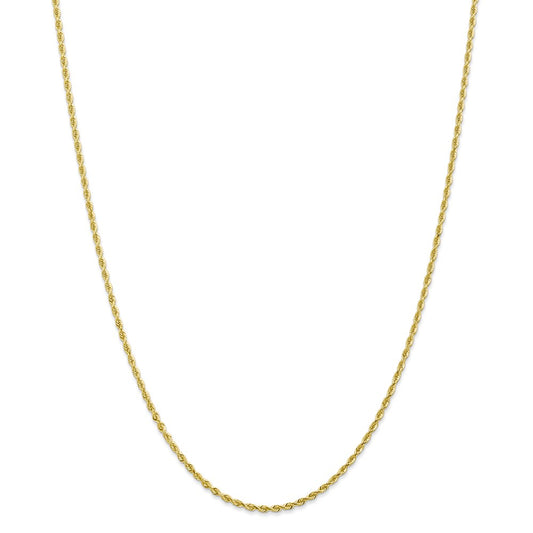 Million Charms 10k Yellow Gold, Necklace Chain, 2.00mm Diamond-Cut Quadruple Rope Chain, Chain Length: 20 inches