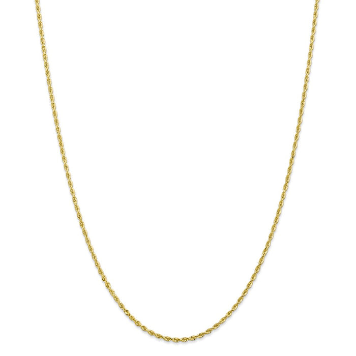 Million Charms 10k Yellow Gold, Necklace Chain, 2.00mm Diamond-Cut Quadruple Rope Chain, Chain Length: 30 inches