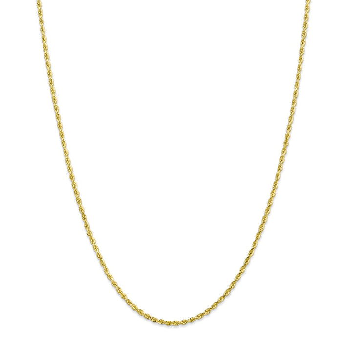 Million Charms 10k Yellow Gold, Necklace Chain, 2.25mm Diamond-Cut Quadruple Rope Chain, Chain Length: 20 inches