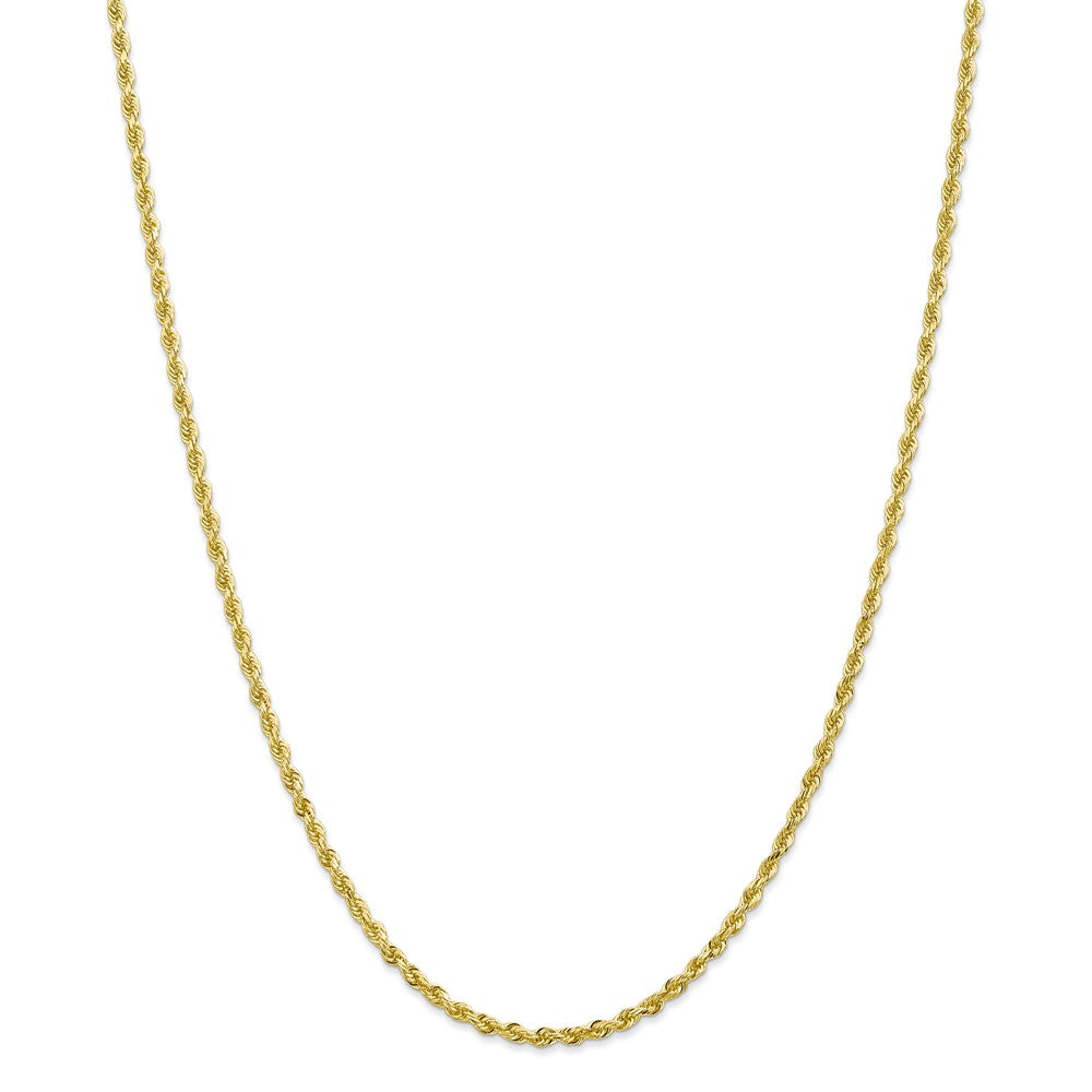 Million Charms 10k Yellow Gold, Necklace Chain, 2.75mm Diamond-Cut Quadruple Rope Chain, Chain Length: 22 inches