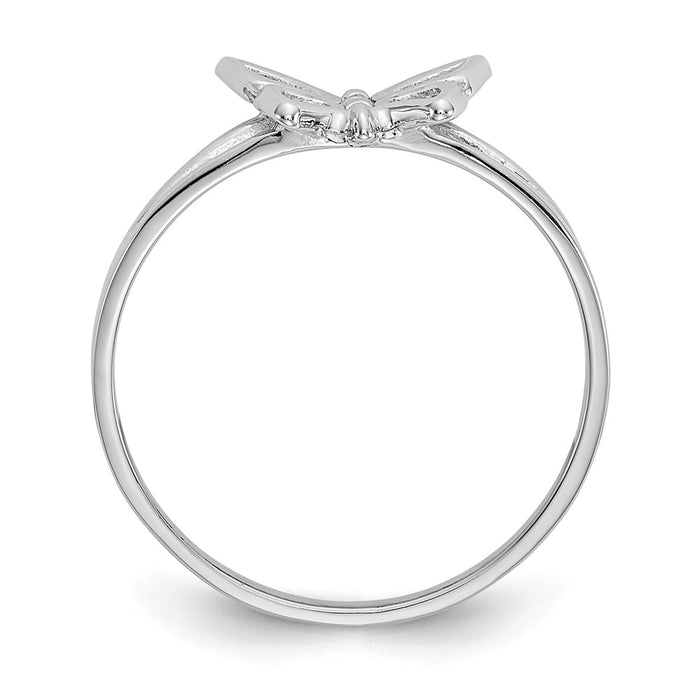 10k White Gold BUTTERFLY RING, Size: 5