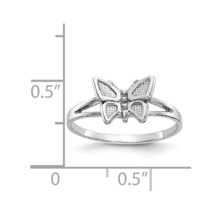 10k White Gold BUTTERFLY RING, Size: 5