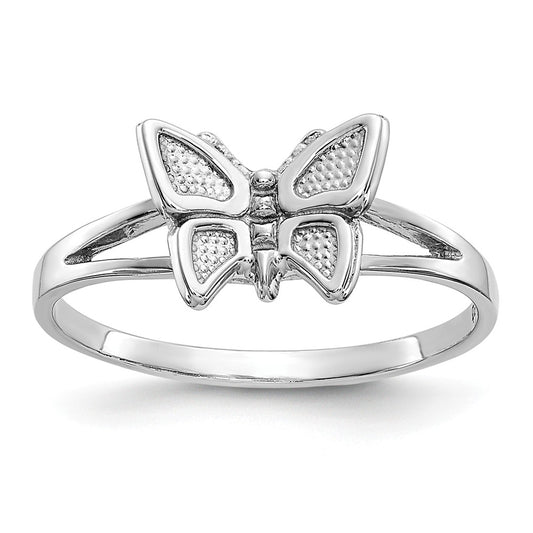 10k White Gold BUTTERFLY RING, Size: 5