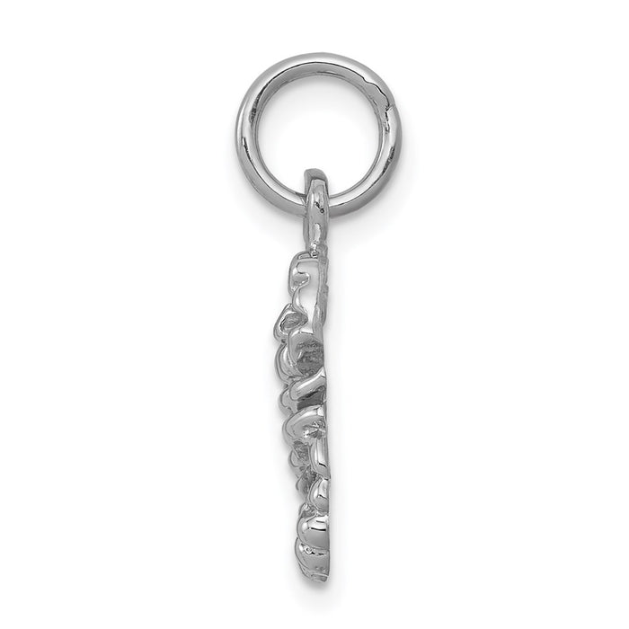 Million Charms 10K White Gold Themed Scorpion Charm