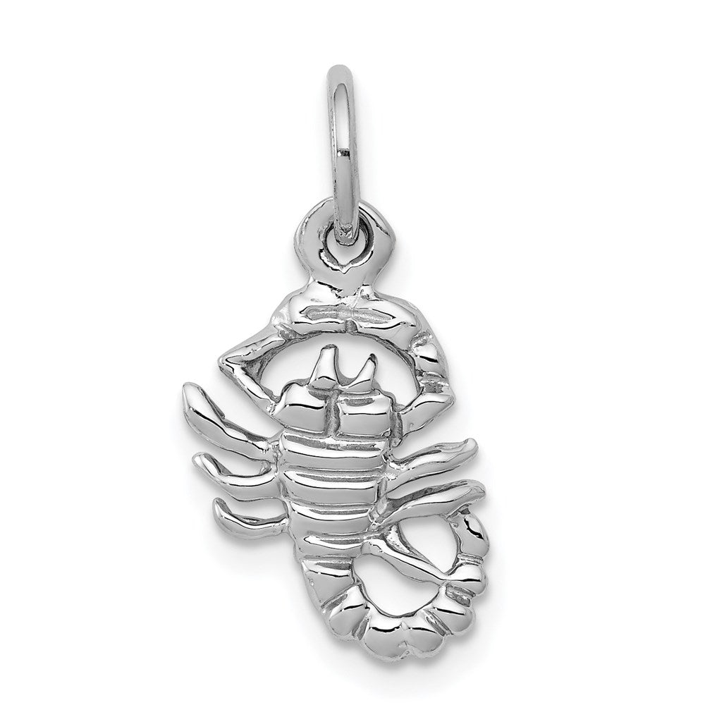 Million Charms 10K White Gold Themed Scorpion Charm