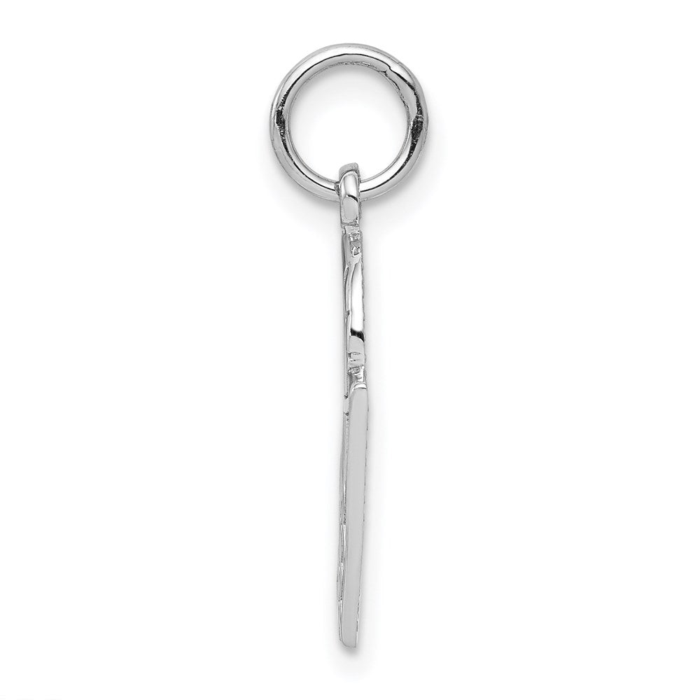 Million Charms 10K White Gold Themed Sports Basketball & Net Charm