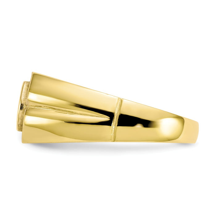 10k Yellow Gold Men's Diamond DAD Ring, Size: 10