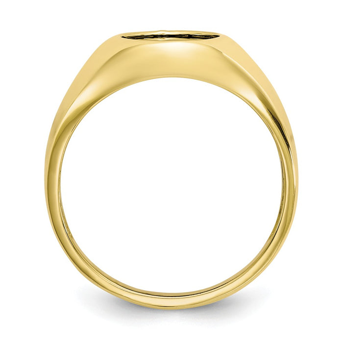 10k Yellow Gold Onyx Men's Ring, Size: 10