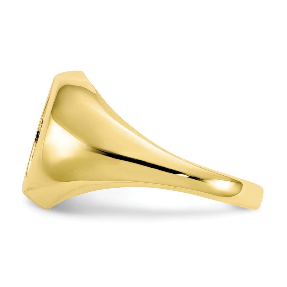 10k Yellow Gold Onyx Men's Ring, Size: 10
