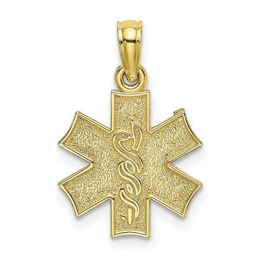 Million Charms 10K Yellow Gold Themed Medical Jewelry Symbol Pendant
