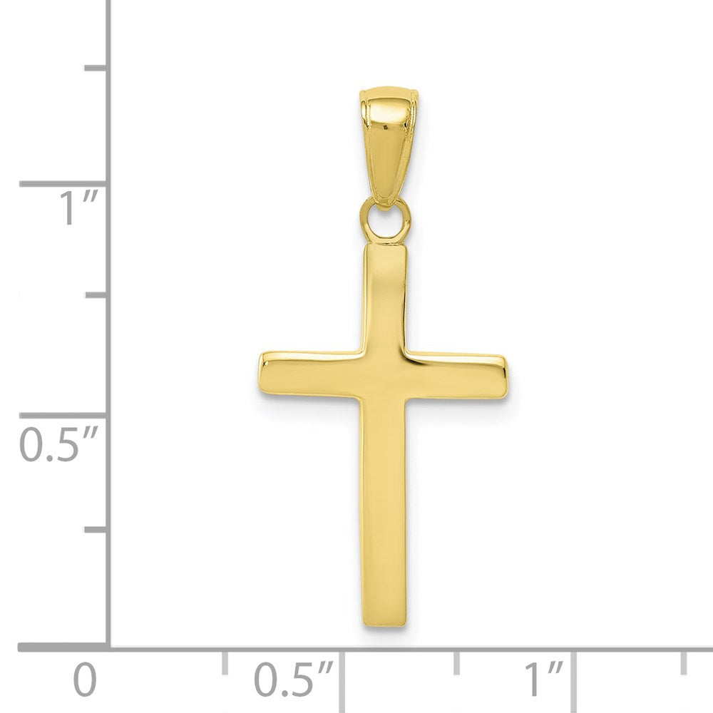 Million Charms 10K Yellow Gold Themed Polished Relgious Cross Pendant