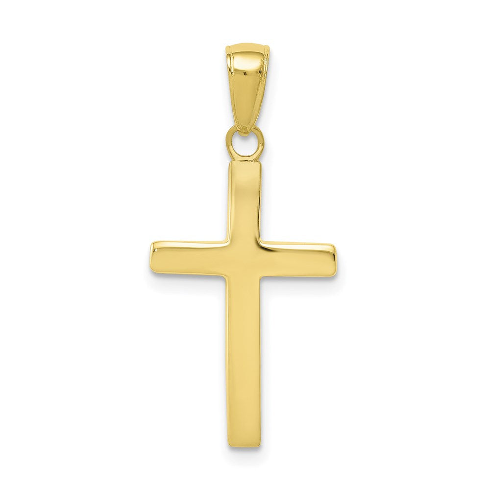 Million Charms 10K Yellow Gold Themed Polished Relgious Cross Pendant