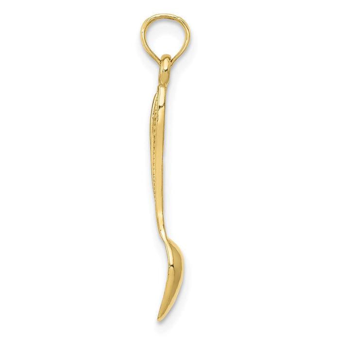 Million Charms 10K Yellow Gold Themed 3-D Table Spoon Pendant