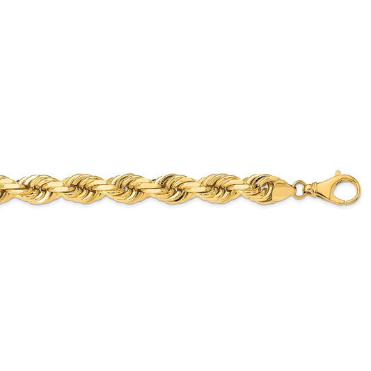 Million Charms 14k Yellow Gold, Necklace Chain, 14mm Diamond-Cut Rope, Chain Length: 20 inches