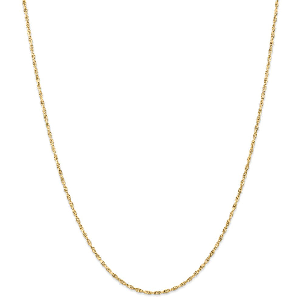 Million Charms 14k Yellow Gold, Necklace Chain, 1.55mm Carded Cable Rope Chain, Chain Length: 16 inches
