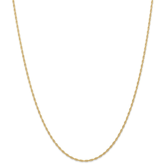 Million Charms 14k Yellow Gold, Necklace Chain, 1.55mm Carded Cable Rope Chain, Chain Length: 16 inches
