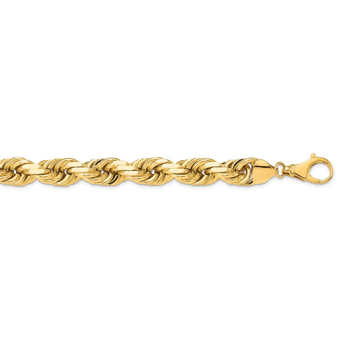 Million Charms 14k Yellow Gold, Necklace Chain, 16mm Diamond-Cut Rope, Chain Length: 28 inches