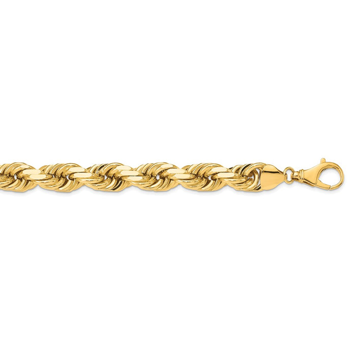 Million Charms 14k Yellow Gold, Necklace Chain, 16mm Diamond-Cut Rope, Chain Length: 20 inches