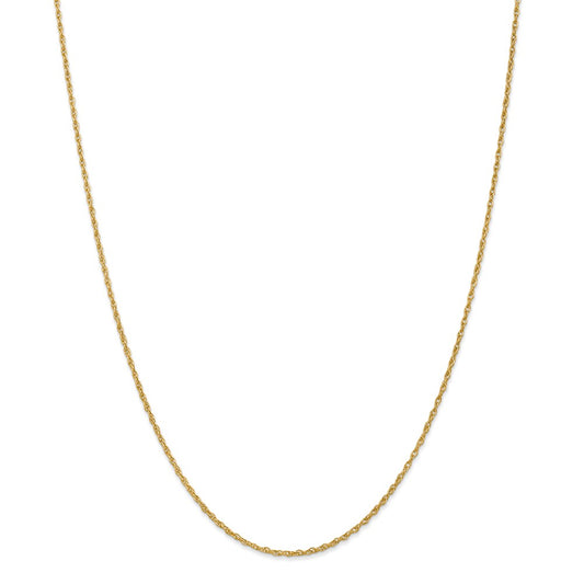 Million Charms 18K Leslie's 1.3mm Heavy-Baby Rope Chain, Chain Length: 20 inches