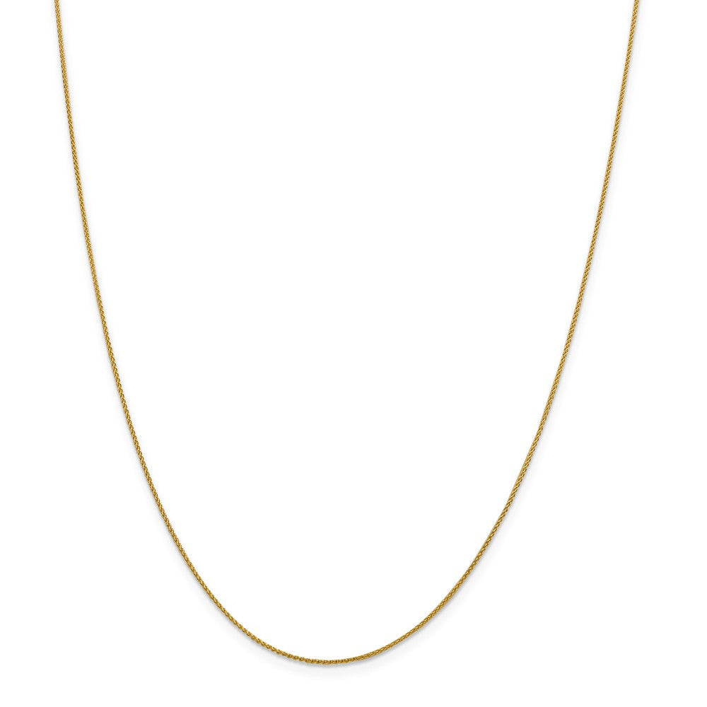 Million Charms 18K Leslie's 1.00mm Diamond-Cut Spiga Chain, Chain Length: 16 inches