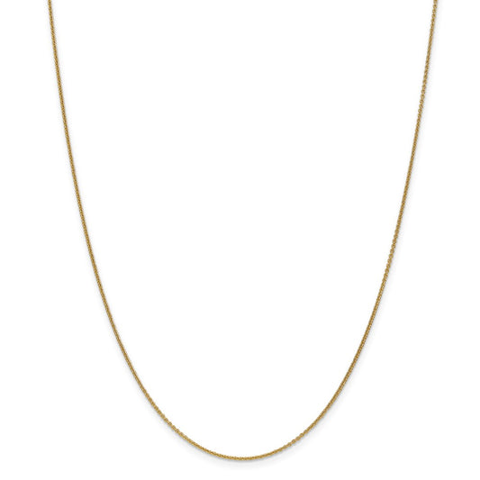 Million Charms 18K Leslie's 1.15mm Diamond-Cut Cable Chain, Chain Length: 16 inches