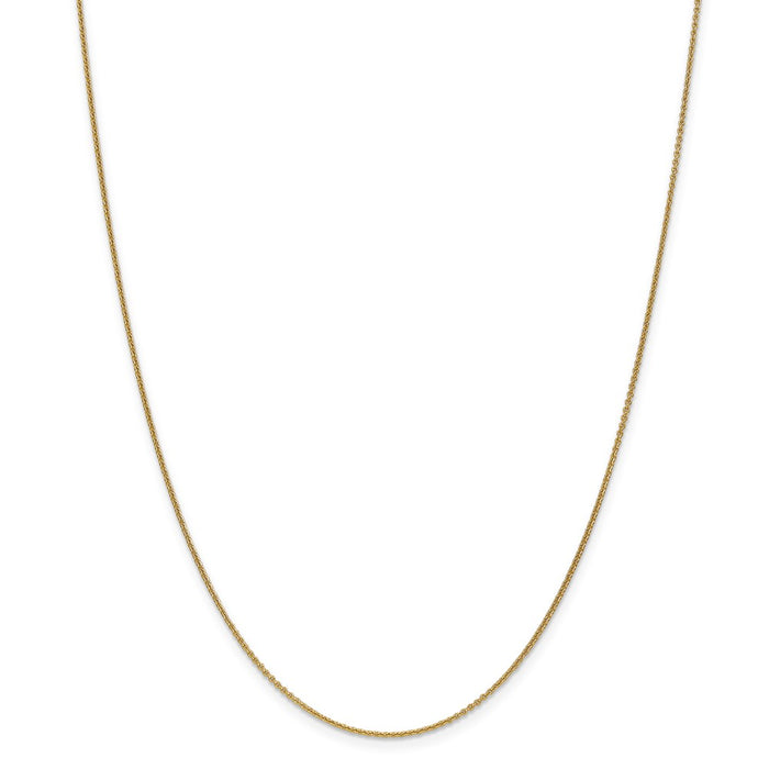 Million Charms 18K Leslie's 1.15mm Diamond-Cut Cable Chain, Chain Length: 20 inches