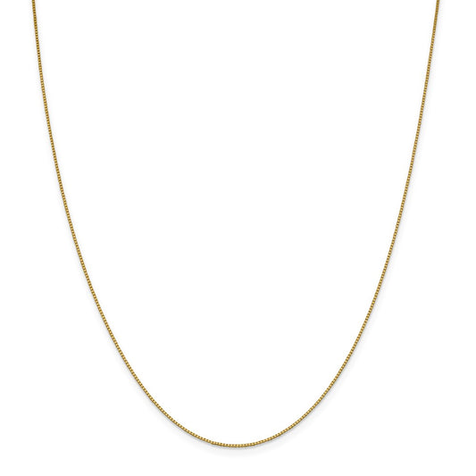 Million Charms 18K Leslie's .7mm Box Chain, Chain Length: 16 inches