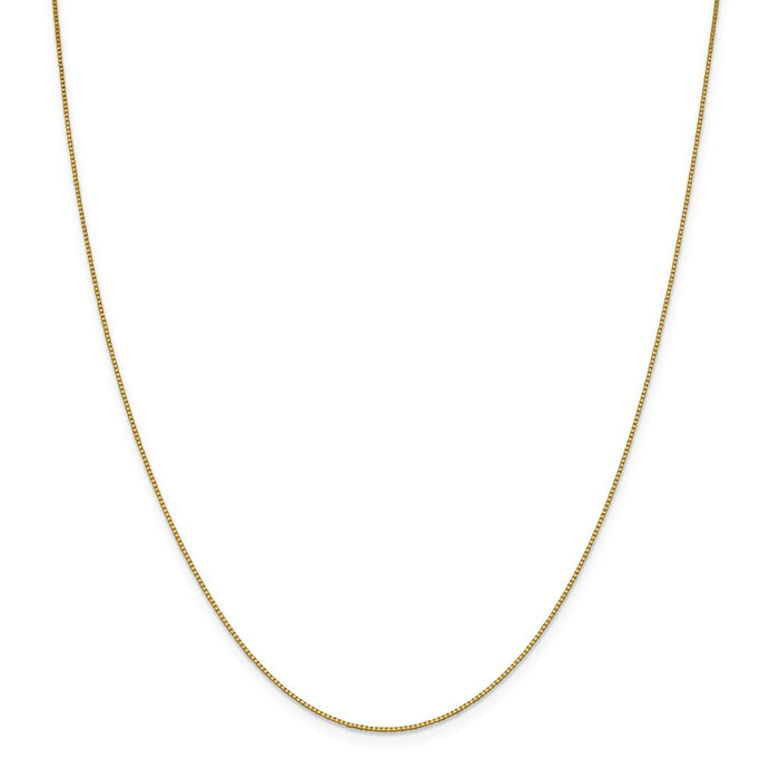 Million Charms 18K Leslie's .7mm Box Chain, Chain Length: 24 inches