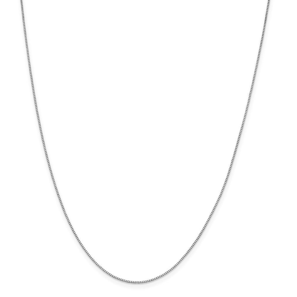 Million Charms 18K Leslie's WG .80mm Box Chain, Chain Length: 24 inches