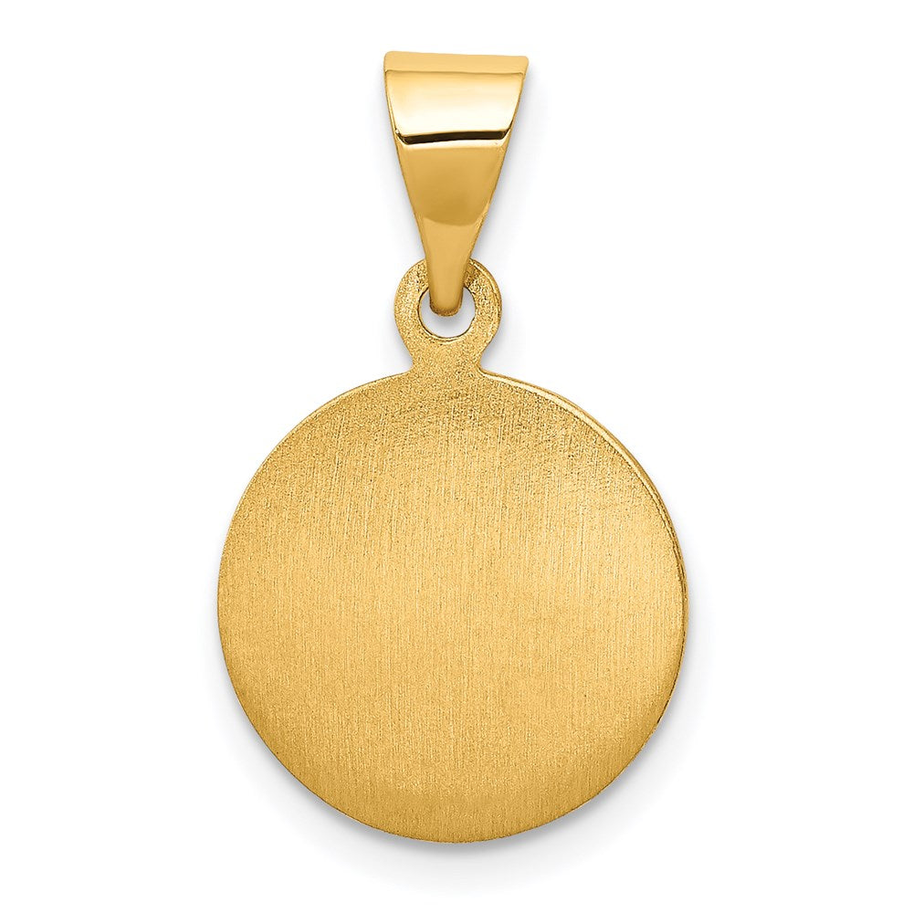 Million Charms 18K Yellow Gold Themed Guardian Angel Medal Pendant