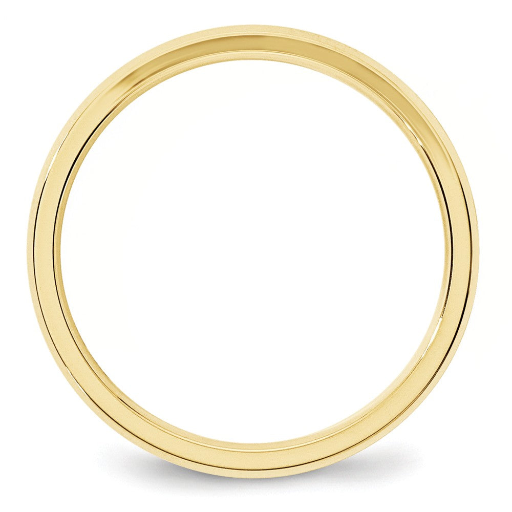 10k Yellow Gold 3mm Bevel Edge Comfort Fit Wedding Band Size 12