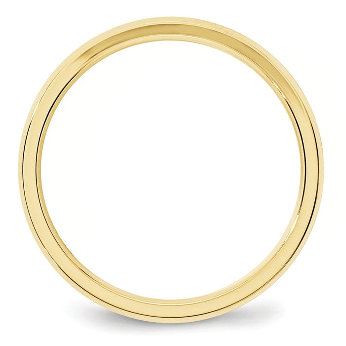 10k Yellow Gold 3mm Bevel Edge Comfort Fit Wedding Band Size 10.5